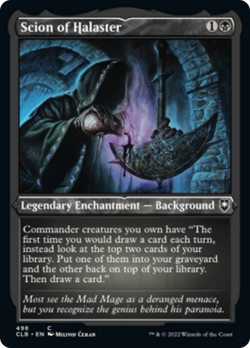 Scion of Halaster (ETCHED) FOIL Commander Legends: Battle for Baldur's Gate NM - Image 1