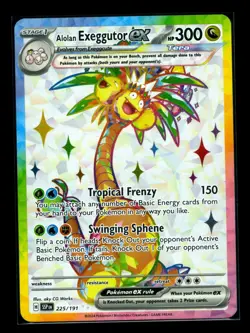 2024 POKEMON SURGING SPARKS ALOLAN EXEGGUTOR EX 225/191 ULTRA RARE - Image 1