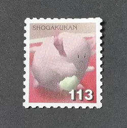 Chansey Pokemon Stamp 1″ Shogakukan Japanese No.113 Nintendo From Japan F/S - Image 1