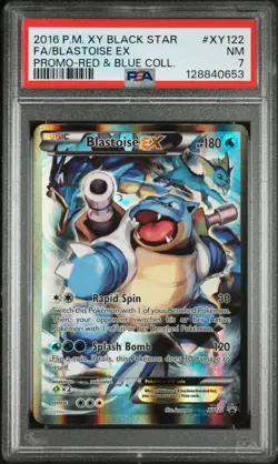 2016 Blastoise EX XY Promo XY122 PSA 7 NM - Image 1