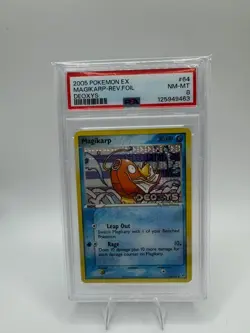 Pokemon Magikarp 2005 EX Deoxys Reverse Holo #64 PSA 8 Near Mint-Mint - Image 1