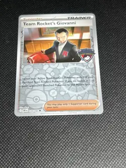 Pokemon TCG Team Rockets Giovanni 174/182 Regional Championship Promo 🔥 Nm - Image 1