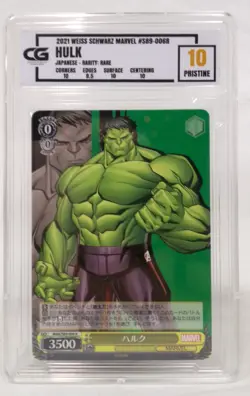 Weiss Schwarz 2021 Marvel S89-006R Hulk Japanese Trading Card CG Graded 10 - Image 1