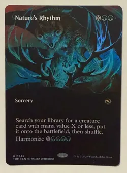 Nature's Rhythm Borderless Foil - Tarkir: Dragonstorm MTG - Image 1