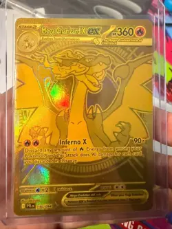 Gold Mega Charizard X EX 130/094 - Pokemon Phantasmal Flames NM - Image 1