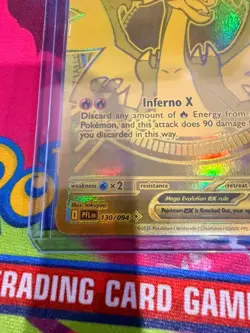 Gold Mega Charizard X EX 130/094 - Pokemon Phantasmal Flames NM - Image 4
