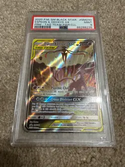 ESPEON & DEOXYS GX 2020 POKEMON SUN & MOON BLACK STAR PROMO SM240 PSA 9 - Image 1