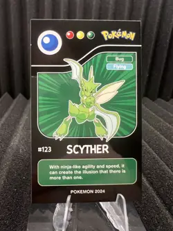 Scyther #123 - Pokedex Black Kanto 2024 - Pokemon Card NM - Image 1