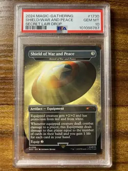 MTG✨SHIELD OF WAR AND PEACE✨SLD X MARVEL Captain America PSA 10 Mythic POP 6 ! - Image 1