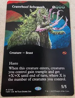 Craterhoof Behemoth - #346 Regular (Borderless) Tarkir: Dragonstorm - Mtg - Image 1