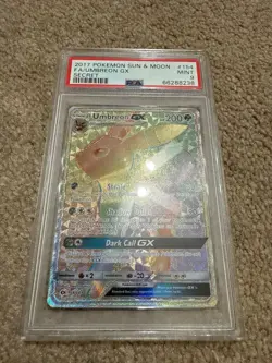 2017 POKEMON SUN & MOON FA/UMBREON GX SECRET PSA 9 - Image 1