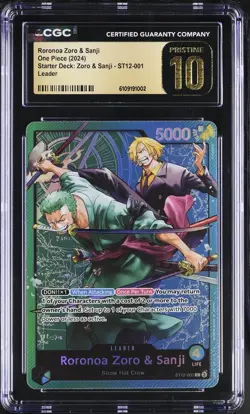 Roronoa Zoro & Sanji | ST12-001 | Foil | One Piece TCG | CGC PRISTINE 10 | ENG - Image 1