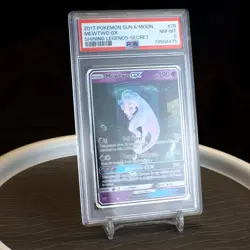 PSA 8 Mewtwo GX MEWTUBE 78/73 Shining Legends Secret Rare Full Art Pokemon Card - Image 3