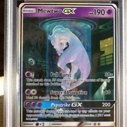 PSA 8 Mewtwo GX MEWTUBE 78/73 Shining Legends Secret Rare Full Art Pokemon Card - Image 5