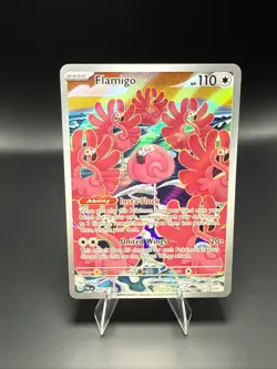 Pokemon Card TCG Flamigo 227/193 Holo Illustration Rare Paldea Evolved Art - Image 1