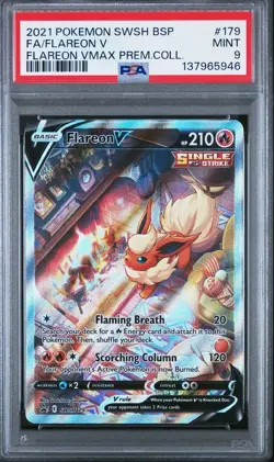Pokemon Flareon V SWSH179 SWSH: Sword & Shield Promo Cards Holo PSA 9 - Image 1