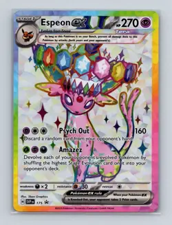 Espeon ex 175 Pokemon Scarlet & Violet SVP Black Star Promo Card NM+ - Image 1