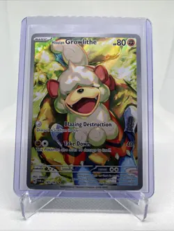 Pokemon TCG Hisuian Growlithe Twilight Masquerade IR 181/167 - Image 1