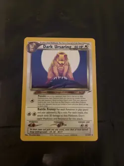 Pokemon Dark Ursaring 21/105 Pokemon Neo Destiny Rare LP Lightly Played Vintage - Image 1