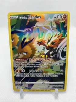 Pokemon Galarian Zapdos TCG SWSH283 Crown Zenith Black Star Promo - Image 1