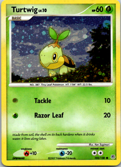 Pokemon Turtwig #103/130 Diamond & Pearl Cosmos Holo Promo NM - Image 1
