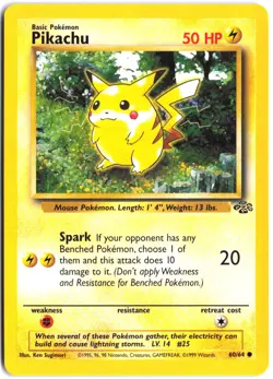Pikachu 60/64 Common Jungle Pokemon - Image 1