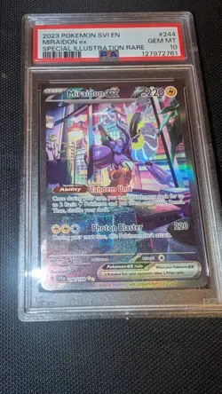 Pokemon Miraidon ex SIR 244/198 SV01: Scarlet & Violet Base Set PSA 10 GEM - Image 1