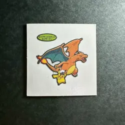 S1955 Charizard & Captain Pikachu Japanese Pokemon Pan Sticker 2in - Image 1