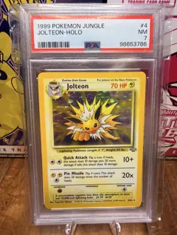 1999 Pokemon Jolteon Jungle Holo 4/64 PSA 7 - Image 1