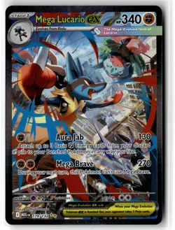 Mega Lucario ex ⭐ 179/132 Holo Mega Evolution Pokemon NM - Image 1