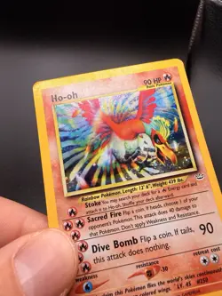 Pokemon TCG Ho-Oh Neo Revelation Holo Card 7/64 MP Condition - Image 2