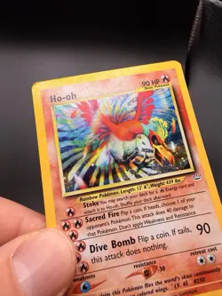 Pokemon TCG Ho-Oh Neo Revelation Holo Card 7/64 MP Condition - Image 3