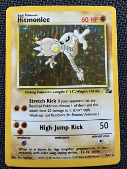 Hitmonlee 07/62 Fossil Unlimited Holo - Pokemon TCG - MP - Image 1