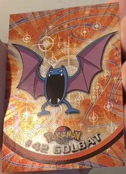 1999 Topps Pokemon TV Animation GOLBAT #42 Texture Holo Silver Foil Black Logo - Image 2