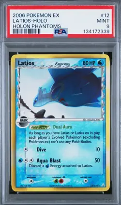 2006 POKEMON EX HOLON PHANTOMS LATIOS #12 HOLO FOIL PSA 9 MINT #28610363 - Image 1