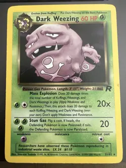 Pokemon TCG Dark Weezing 31/82 Team Rocket - Image 1