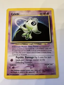 Pokemon TCG Celebi Neo Revelation Holo Rare Card 3/64 Unlimited - Image 1
