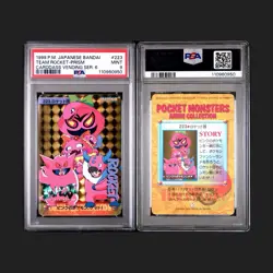 Pokemon 1999 Bandai Anime Team Rocket Prism #223 PSA 9 Mint Carddass Series 6 - Image 1