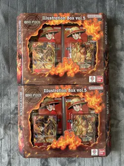 (2) Bandai One Piece Card Game Illustration Box Vol. 5 IB-05 Brand New, Sealed - Image 1