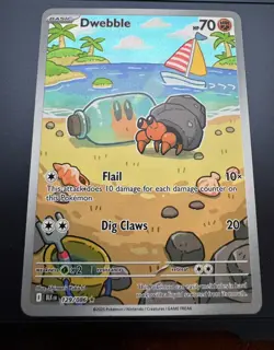 Pokemon TCG Dwebble 129/086 SV: Black Bolt Illustration Rare Holo Card NM - Image 1