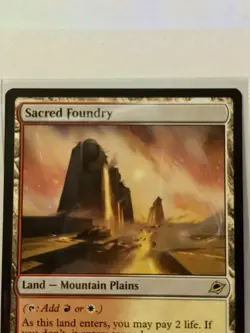 MTG Edge of Eternities (EOE) #256 SACRED FOUNDRY Rare *Non-Played* Pack Fresh - Image 2