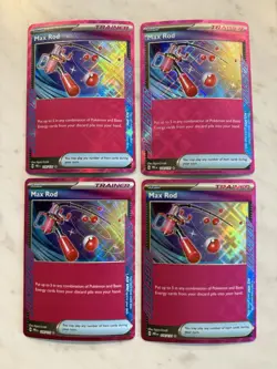 Pokemon Max Rod Ace Spec Trainer Item (4) Holo Cards 116/131 PRE English TCG - Image 1