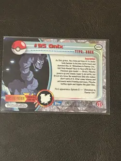 2000 Topps Pokemon TV Animation Edition Onix #95 Blue Topps Logo NM-MT - Image 2