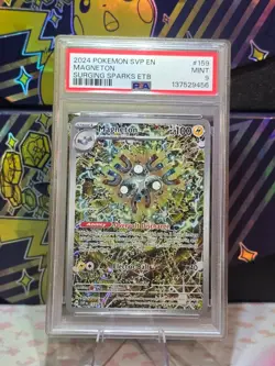 2024 POKEMON SVP EN-SV SURGING SPARKS ETB PROMO #159 MAGNETON PSA 9 - Image 1