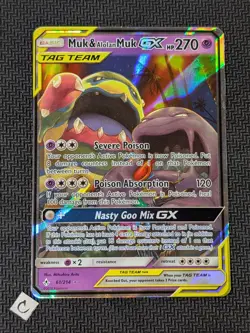 Muk & Alolan Muk GX 61/214 - Unbroken Bonds Tag Team Holo Pokemon TCG LP - Image 1