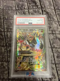 2015 POKEMON XY BREAKTHROUGH #154 FULL ART/M HOUNDOOM EX PSA 10 - Image 1