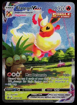 Pokemon Card - Flareon VMAX Sword & Shield Promo SWSH180 Holo - Image 1