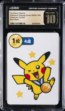 2025 POKEMON PLAYING CARDS 1ST PLACE PIKACHU CGC 10 PRISTINE - Image 1