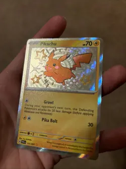 Pokemon Pikachu 131/091 SV: Paldean Fates Holo Shiny Rare TCG Card English - Image 3