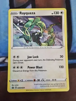 Rayquaza SWSH029 SWSH: Sword & Shield Promo Cards Holo Bleed Swirl NM - Image 1